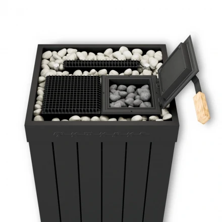 Электрическая паротермальная печь «ПАРиЖАР» ФутуРус 19,5 кВт в металлической облицовке, пульт в комплекте (Инжкомцентр ВВД) до 30 м3