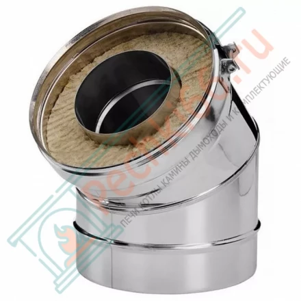 Отвод 30° V50R с изол (AISI-310S/0,8-ОЦИНК-RAL/0,5) d-115/215 (Вулкан-Cerablanket)