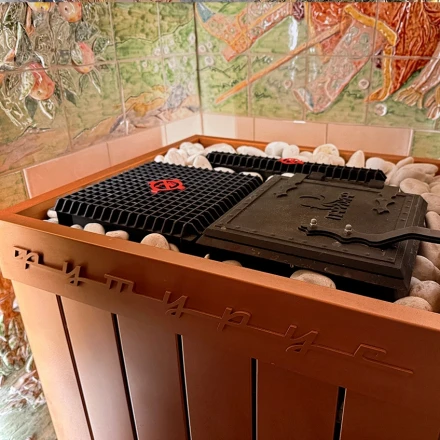 Электрическая паротермальная печь «ПАРиЖАР» ФутуРус 10 кВт в металлической облицовке медь, пульт в комплекте (Инжкомцентр ВВД) до 15 м3