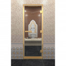 Стеклянная дверь DoorWood «Хамам Прозрачная» в золотом профиле 2100х800 (по коробке) Стеклянная дверь DoorWood «Хамам Прозрачная» в золотом профиле 2100х800 (по коробке)