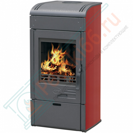 Чугунная печь-камин Vesta, красная (Plamen)