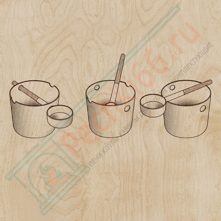 Бадья и черпак Sauna, черный (Kolo)