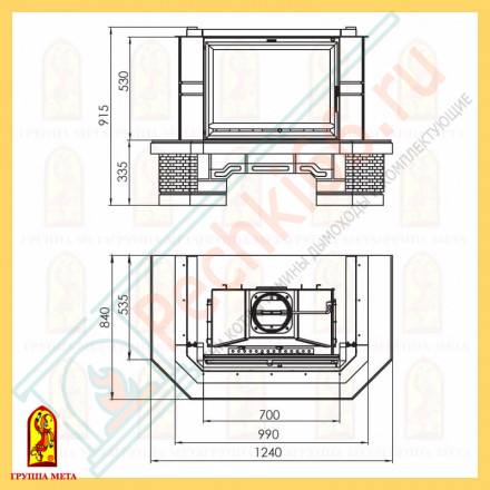 Облицовка Мелодия 700, серо-белый (Мета)