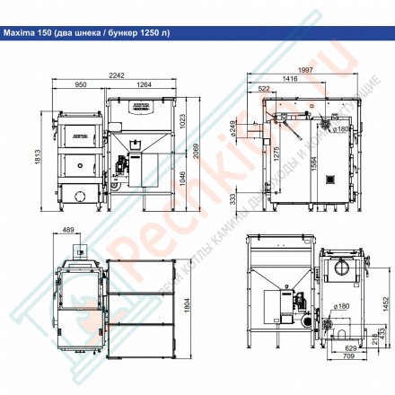 Котел универсальный Maxima 150 (Zota) 150 кВт