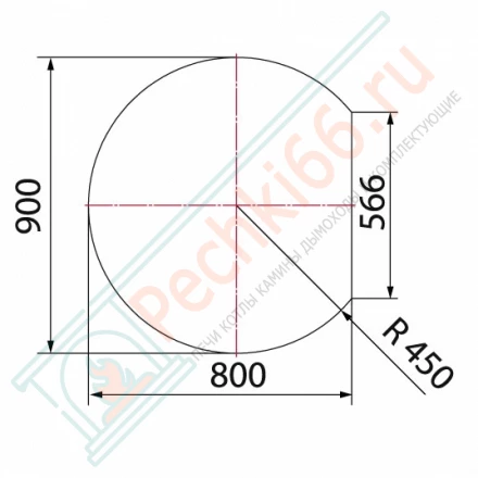 Притопочный лист VPL011-INBA, 800Х900мм, зеркальный (Вулкан)