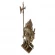 Набор каминный D98051AGK Рыцарь большой (4 предмета, 110 см, античное золото/черный), на подставке в Москве