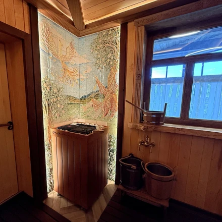 Электрическая паротермальная печь «ПАРиЖАР» ФутуРус 14 кВт в металлической облицовке медь, пульт в комплекте (Инжкомцентр ВВД) до 20 м3