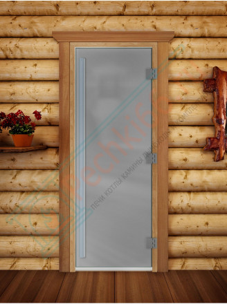 Дверь для бани и сауны Престиж сатин, 200х80 по коробке (DoorWood)