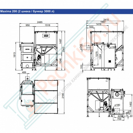 Котел универсальный Maxima 200 (Zota) 200 кВт