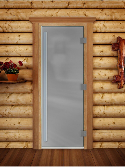 Дверь для бани и сауны Престиж сатин, 200х70 по коробке (DoorWood) в Москве