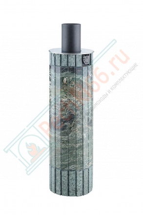 Дымоход - конвектор Жадеит перенесённый рисунок + бучардированный жадеит, d-115, L=1000 мм (Feringer)