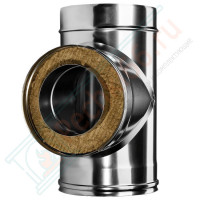 Тройник 90° с изол (НЕРЖ-321/0,5-НЕРЖ-439/0,5) d-180/260 (Дымок-Lux)