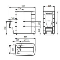 Печь для бани Тунгуска XXL 2013 Inox Витра ТО терракота (T.M.F) до 24 м3