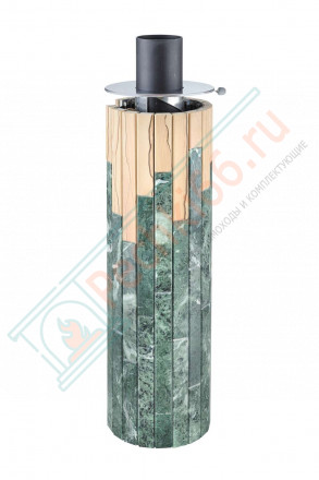 Дымоход - конвектор Змеевик + Окаменевшее дерево, d-115, L=1000 мм (Feringer)