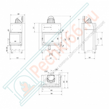 Стальная топка MBM/P/BS (Kratki)