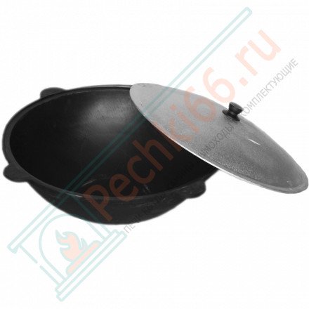 Узбекский чугунный казан плоское дно 10 л. (Наманган DAVR METALL)