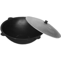 Узбекский чугунный казан плоское дно 12 л. (Наманган DAVR METALL)