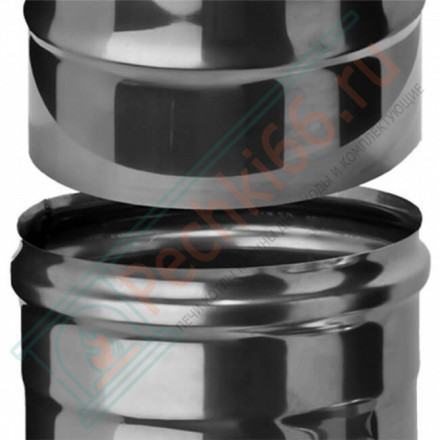 Дымоход L=1м (НЕРЖ-430/1,0) d-150 (Ferrum HF Plus)