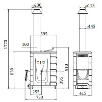 Печь для бани Скоропарка 2017 Inox ДНС КТК Б антрацит (T.M.F)