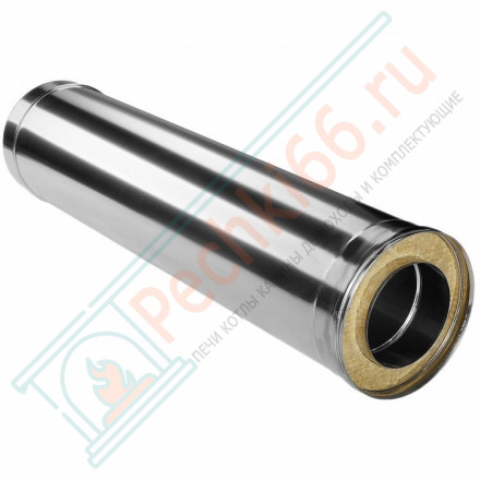 Сэндвич труба для дымохода L=1000 (НЕРЖ-321/0,8-НЕРЖ-439/0,5) d-200/280 (Дымок-Lux)