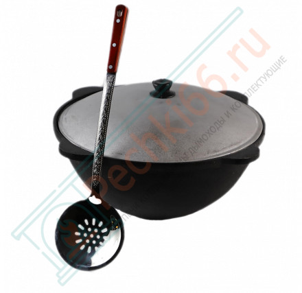 Узбекский чугунный казан круглое дно 16 л. (Наманган DAVR METALL)