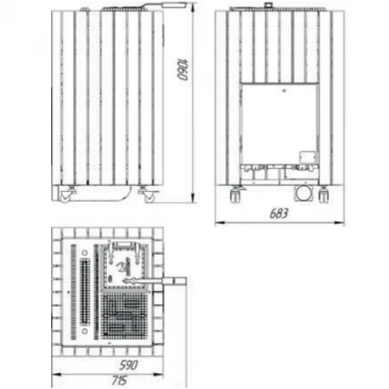 Электрическая паротермальная печь «ПАРиЖАР» ФутуРус 10 кВт, серпентинит бархат, пульт в комплекте (Инжкомцентр ВВД) до 15 м3