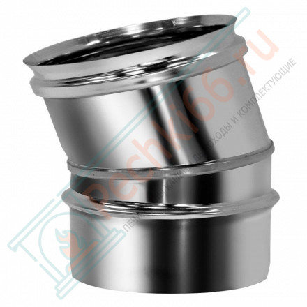 Отвод одностенный 15° (AISI-321/0,8мм) d-130 (Вулкан)