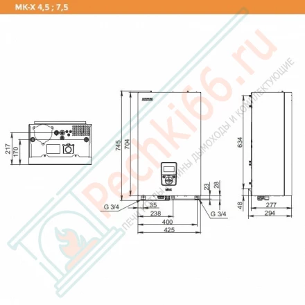 Электрокотел MK-X 7,5 кВт (Zota)