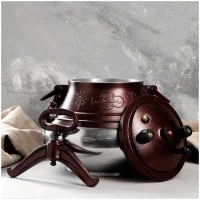 Афганский казан-скороварка с ручками 15 литров двухцветный, алюминий (Rashko Baba)