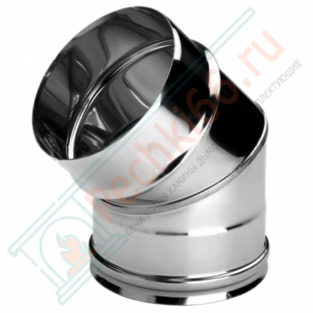 Отвод одностенный 45° (AISI-321/0,8мм) d-160 (Вулкан)