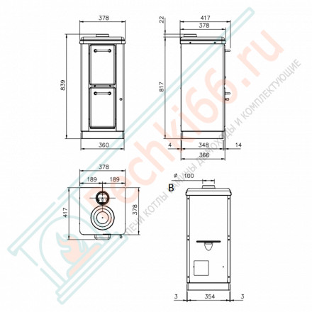 Печь Mignon BI/BW, цвет белый (La Nordica)