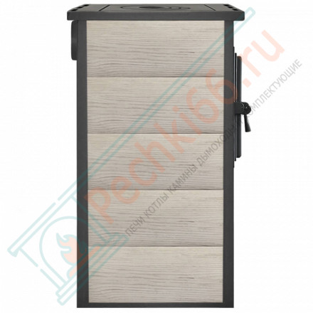 Печь-камин Панорама с плитой и Т/О (Этна)