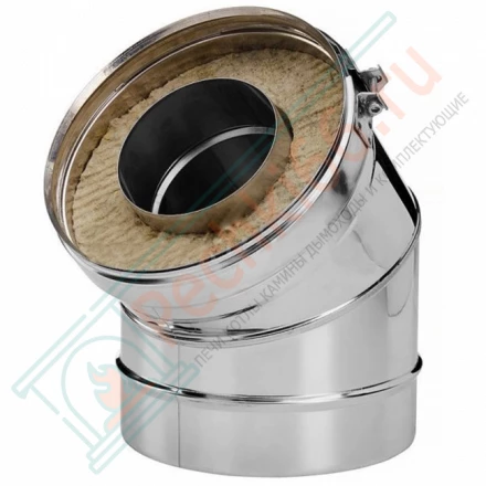 Отвод 45° V50R с изол (AISI-321/0,5-ОЦИНК/0,5) d-200/300 (Вулкан)