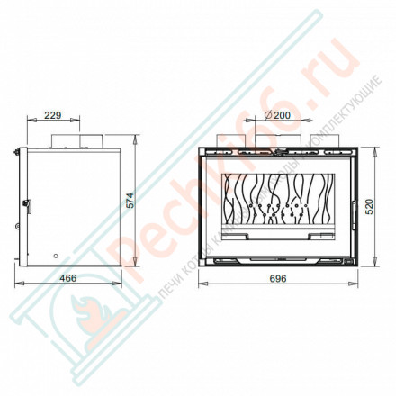 Чугунная топка INVICTA INSERT 700 GRANDE ANGEL (INVICTA)