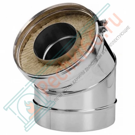 Отвод 45° V50R с изол (AISI-321/0,5-ОЦИНК-RAL/0,5) d-200/300 (Вулкан)