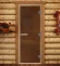 Дверь для бани и сауны Престиж лайт бронза матовая, 1900х700 по коробке (DoorWood) в Москве