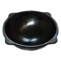 Узбекский чугунный казан круглое дно 80 л. без крышки (Наманган DAVR METALL)