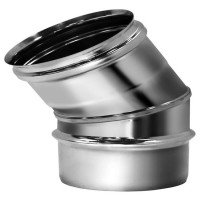 Отвод одностенный 30° (AISI-304/0,5мм) d-120 (Вулкан) Отвод одностенный 30° (AISI-304/0,5мм) d-120 (Вулкан)