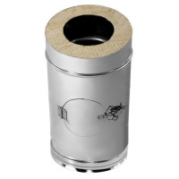 Труба V50R с лючком ревизии с изол L=500 (AISI-321/0,8-AISI-304/0,5) d-115/215 (Вулкан-Cerablanket)