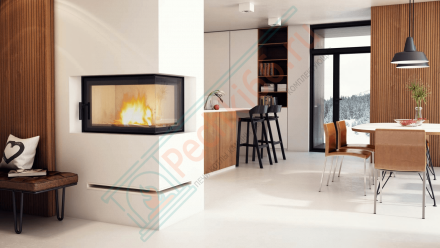 Стальная топка MBO/P/BS/SG, гнутое стекло (Kratki)