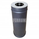 Сэндвич труба для дымохода L=0,5м (430/0,8 мм + нерж / эмаль /600° черная) d-115/200 (Ferrum Blackside Ceramics) Сэндвич труба для дымохода L=0,5м (430/0,8 мм + нерж / эмаль /600° черная) d-115/200 (Ferrum Blackside Ceramics)