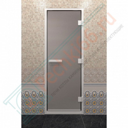 Стеклянная дверь DoorWood Хамам Сатин 210х90 (по коробке)