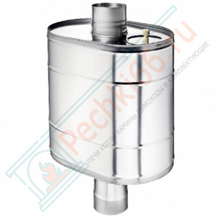 Натрубный бак для воды (НЕРЖ-439/0,8мм) 60 л, d-120 (УМК)