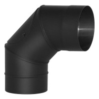 Отвод VBR 90º с ревизией, черный (НЕРЖ-439/0,8) d-200 (Вулкан)