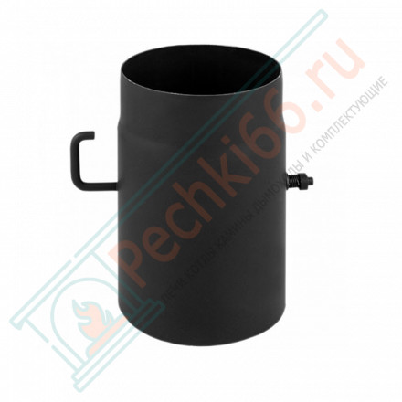 Труба L=250 с шибером, черная d-120 (Darco)