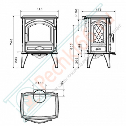 Чугунная печь 540W (Dovre)