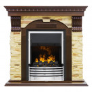 Электрокаминокомплект Dublin угловой - Темный дуб / Сланец с очагом Flagstaff