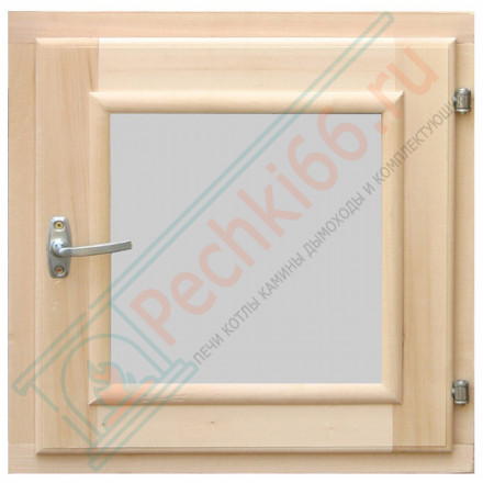 Окно для бани 500х500 мм, листв. порода, стеклопакет (DoorWood)