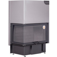 Топка Дельта 800 LB два стекла левая принтинг черный шамот (Экокамин)