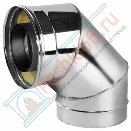 Отвод 90° V50R с изол (AISI-321/0,5-ОЦИНК-RAL/0,5) d-115/215 (Вулкан)